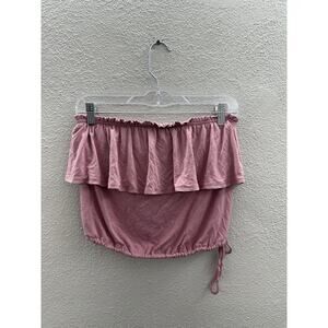 Abercrombie & Fitch Womens Shirt Size Medium Purple Strapless Tube Crop Top